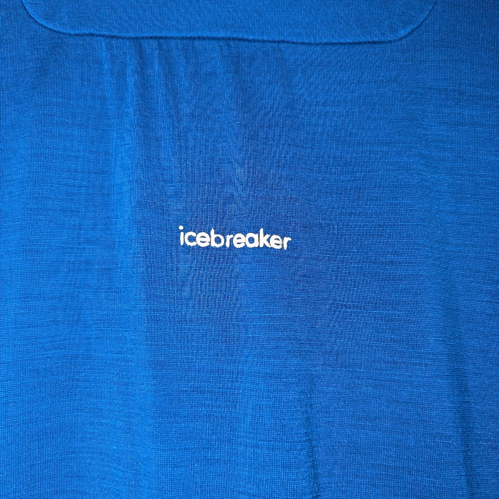 Icebreaker Zoneknit Men's size Large Short Sleeve Merino Blend Blue Base layer - Picture 2 of 7